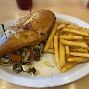 Asada Torta w/ Fries.