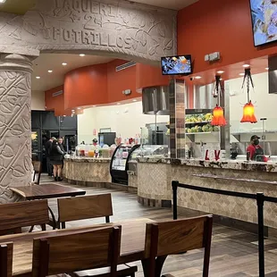 View from where you order your food