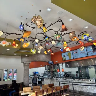 the interior of a restaurant