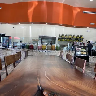 interior, sushi and sashimi