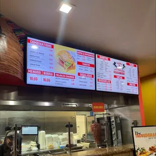 Menu board