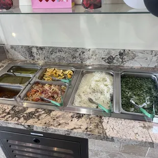 Salsa bar with all the fixings. Nice and fresh.