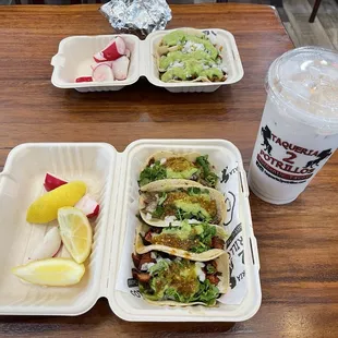 Tacos and horchata