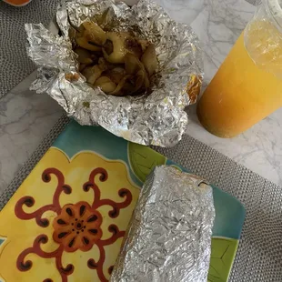 Portion of the burrito was really small.