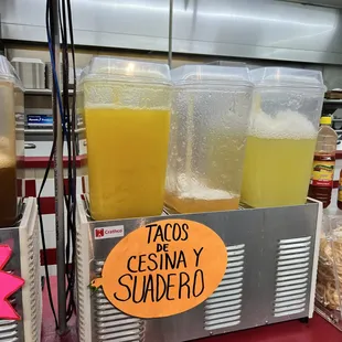 two drinks in plastic containers