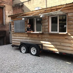 Outside kitchen food truck