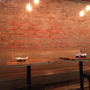 One booth seating