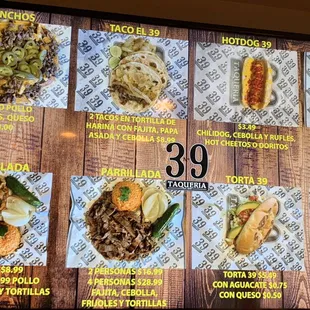 Our menu