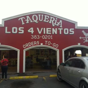 outside