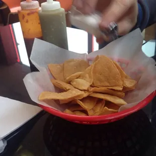 Just a little salt for these tasty chips.