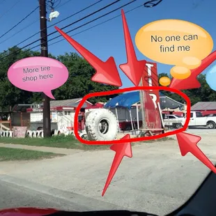 Taqueria 7 is a little hard to spot, so Joe C. took the liberty of drawing a diagram for me.