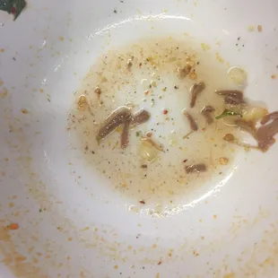 a dirty plate