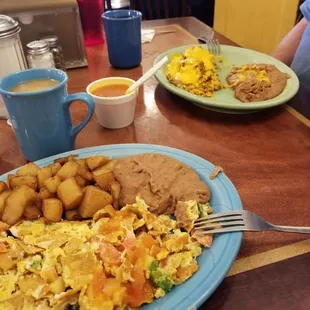 Migas and Plato con Chorizo