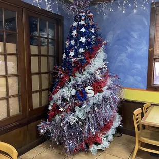 a decorated christmas tree