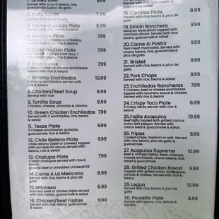 Lunch &amp; Dinner Menu