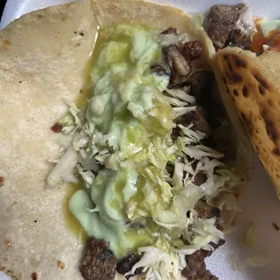 Taco de carne asada