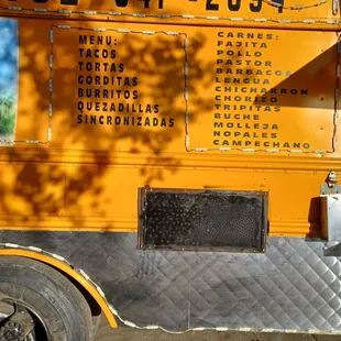 a yellow food truck