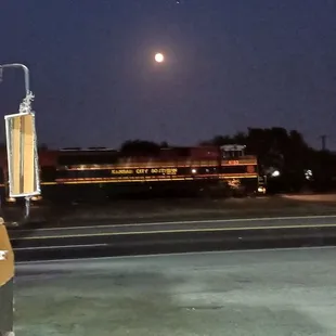 For good tacos follow the full moon and left of the train.