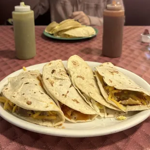 Carne guisada with cheese, chilaquiles, migas (2)