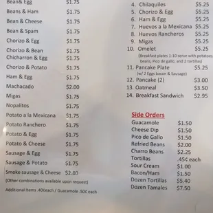 Menu-Breakfast