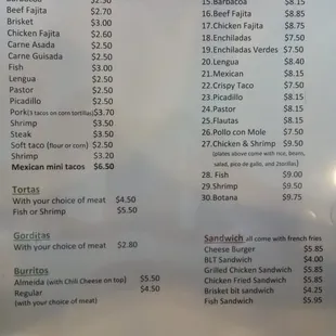 Menu-Lunch