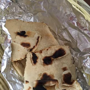 Remains of delicious homemade corn tortillas