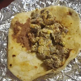 Sausage egg bean