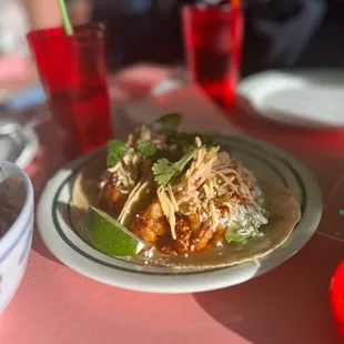 a plate of food on a table