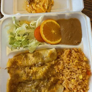 Beef Enchiladas Plate