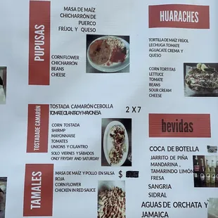 the menu