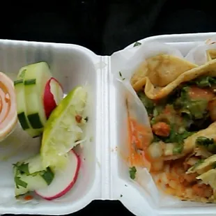 1 asada/1 pastor taco, both verde and hot salsa-delicious, alone, with lime, cilantro, and onion, in a double corn tortilla!