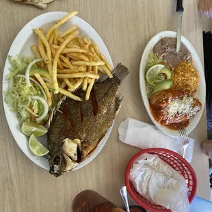 Mojarra Frita, Chile Relleno Dinner