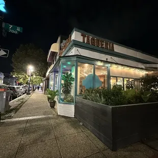 outside