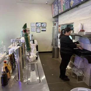 Check out and order area