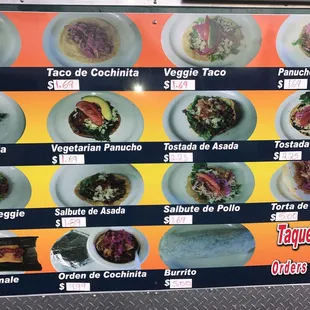 taco  menu 2 of 3