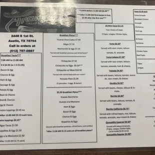 UPDATED MENU
