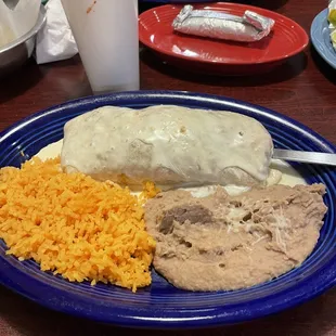 Burrito alambres. Subbed asada for Al pastor