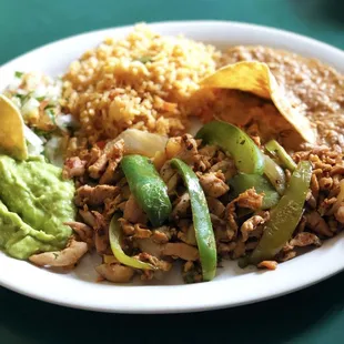 a plate of mexican food