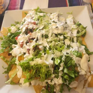 a plate of nachos