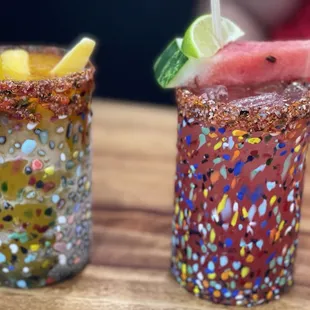 Mango colada   Watermelon margarita