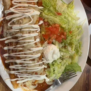 Burrito Mojado with Al Pastor