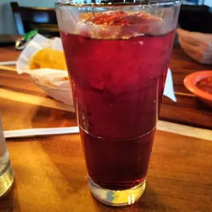 Hibiscus water. No free refill