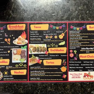 Menu, pg 1, 12-28-24