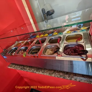 a variety of food items