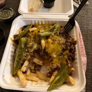Carne asada fries..bleh