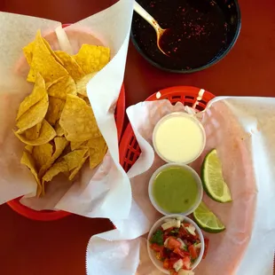 Roasted chili oil at every table! Helllla spicy. Watch out!