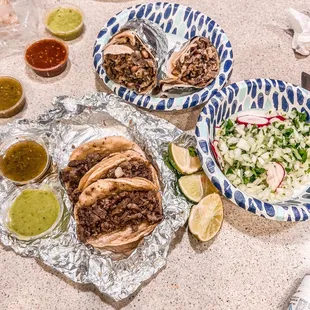 lengua burrito &amp; asada taco