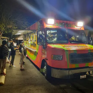 a colorful food truck
