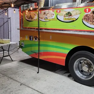 a colorful food truck