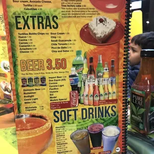 a menu for a mexican restaurant
